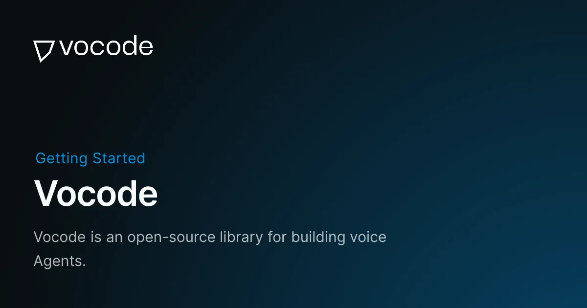 Vocode brand asset featured on docs.vocode.dev