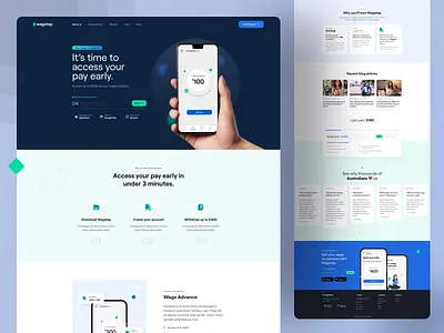 Wagetap brand asset featured on dribbble.com