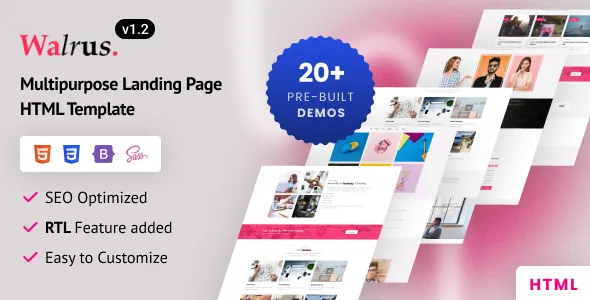 Walrus brand asset featured on themeforest.net