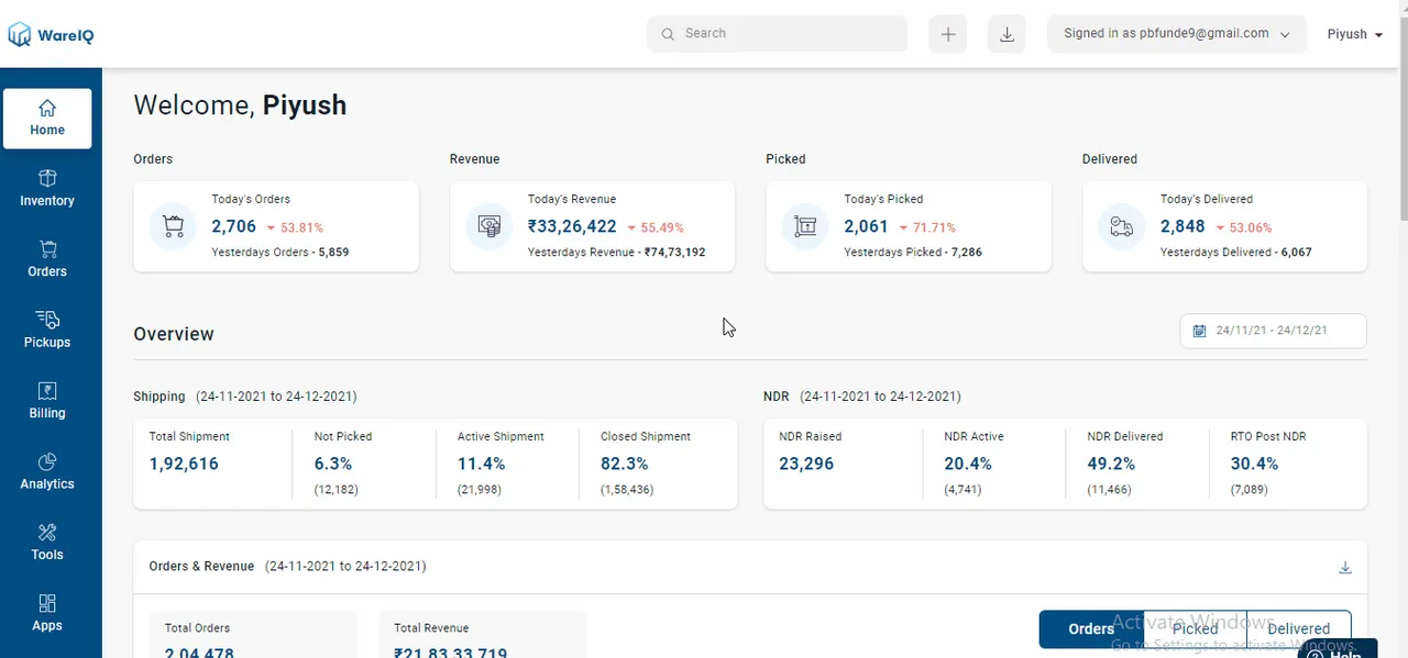 WareIQ brand asset featured on wareiq.freshdesk.com