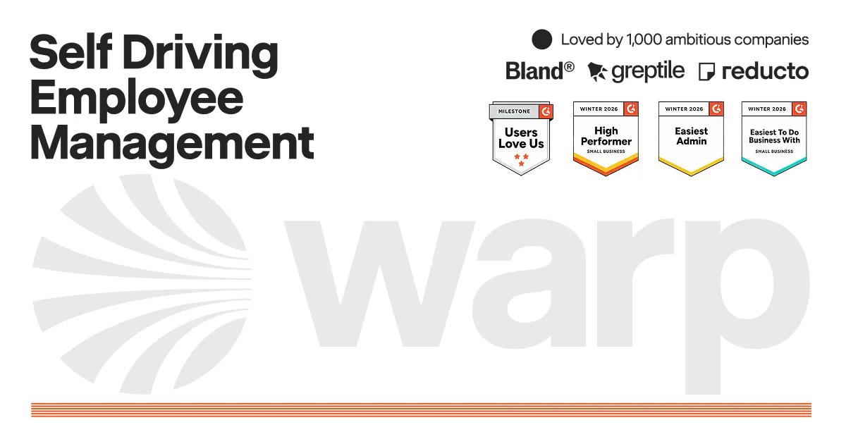Warp (HR) brand asset featured on warp.co