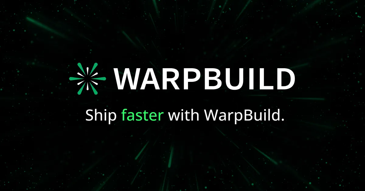 WarpBuild brand asset featured on warpbuild.com