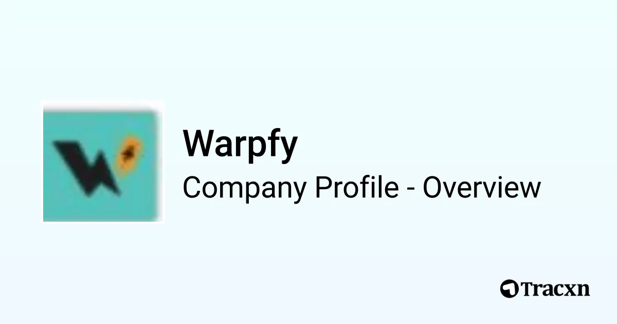 Warpfy brand asset featured on tracxn.com