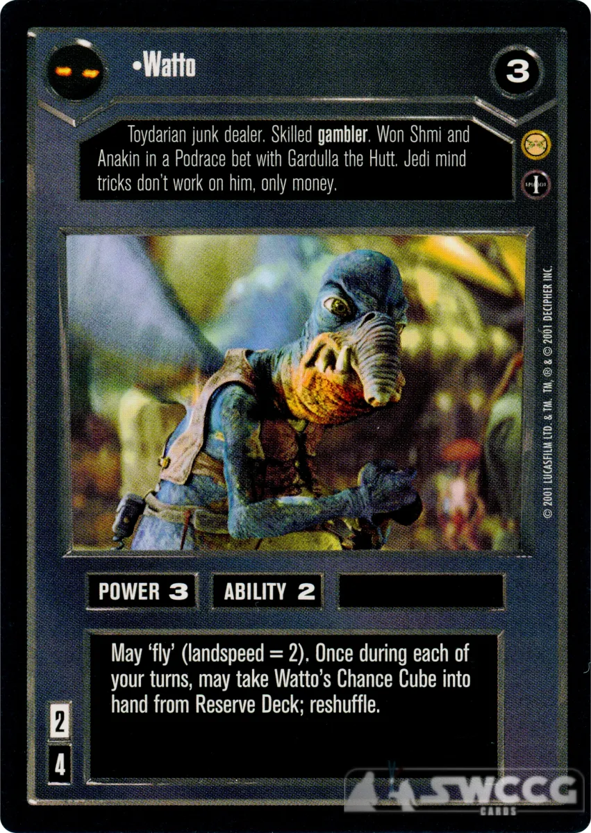 Watto AI brand asset featured on swccgcards.com