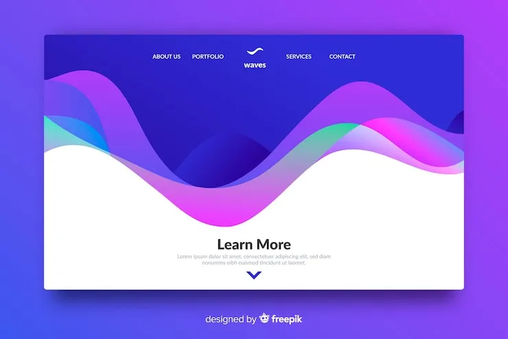Wavy brand asset featured on freepik.com