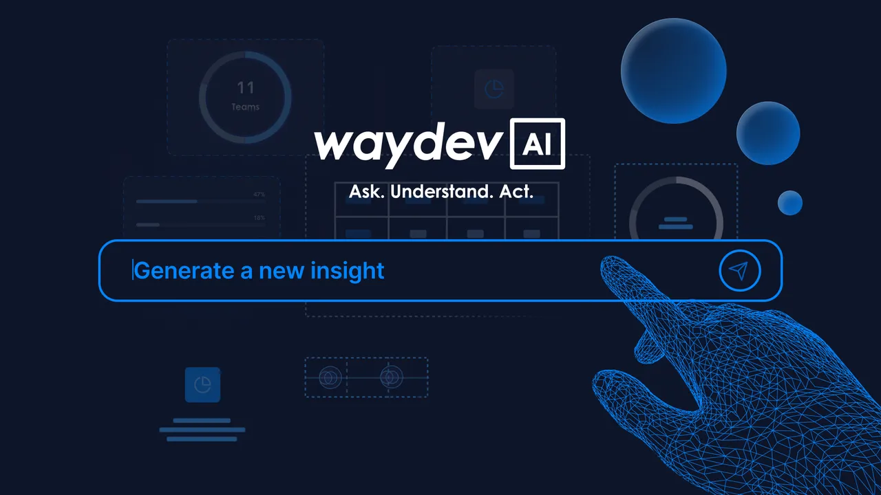 Waydev brand asset featured on waydev.co