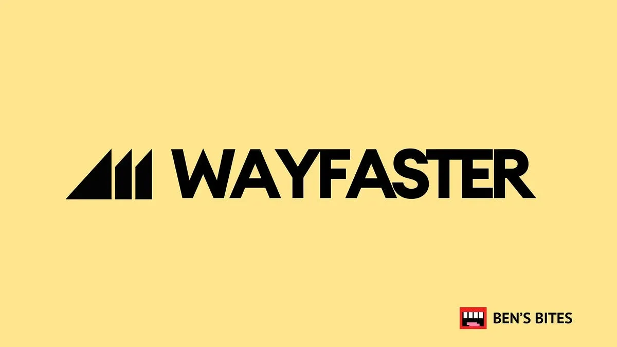 Wayfaster brand asset featured on bensbites.com