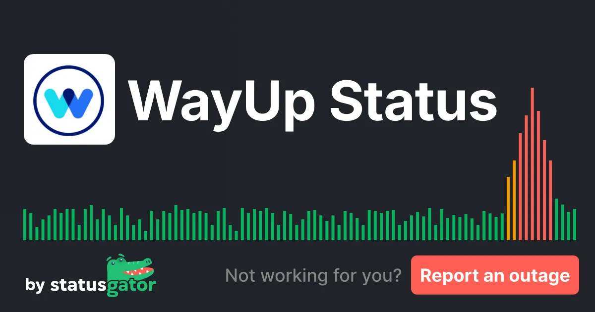WayUp brand asset featured on statusgator.com