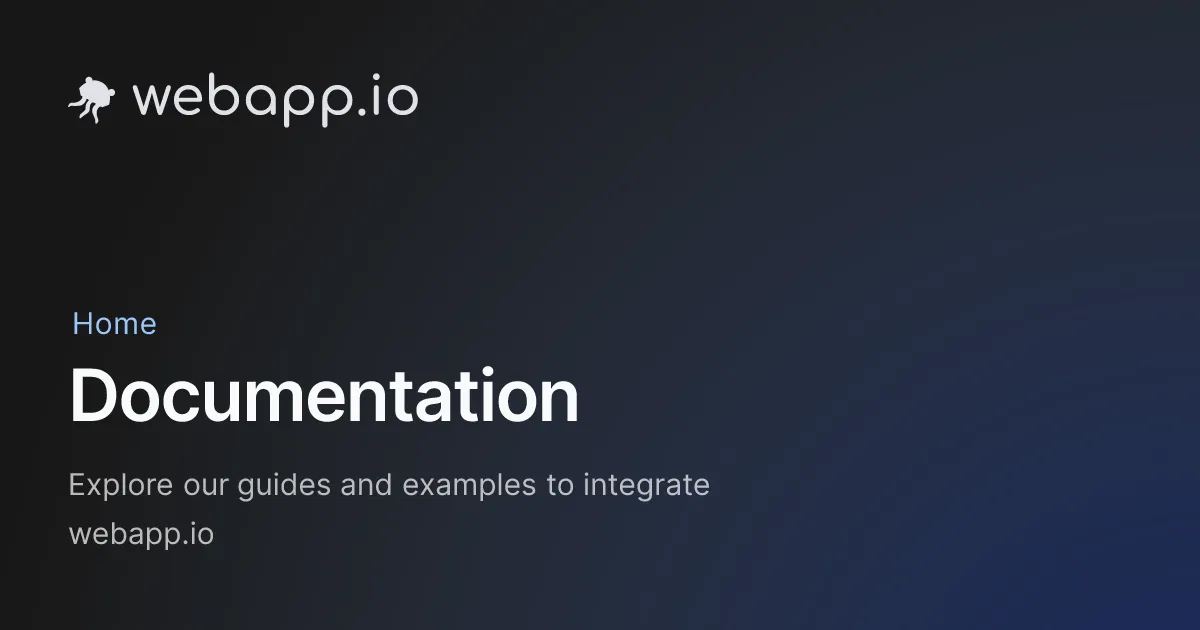 webapp.io brand asset featured on docs.webapp.io