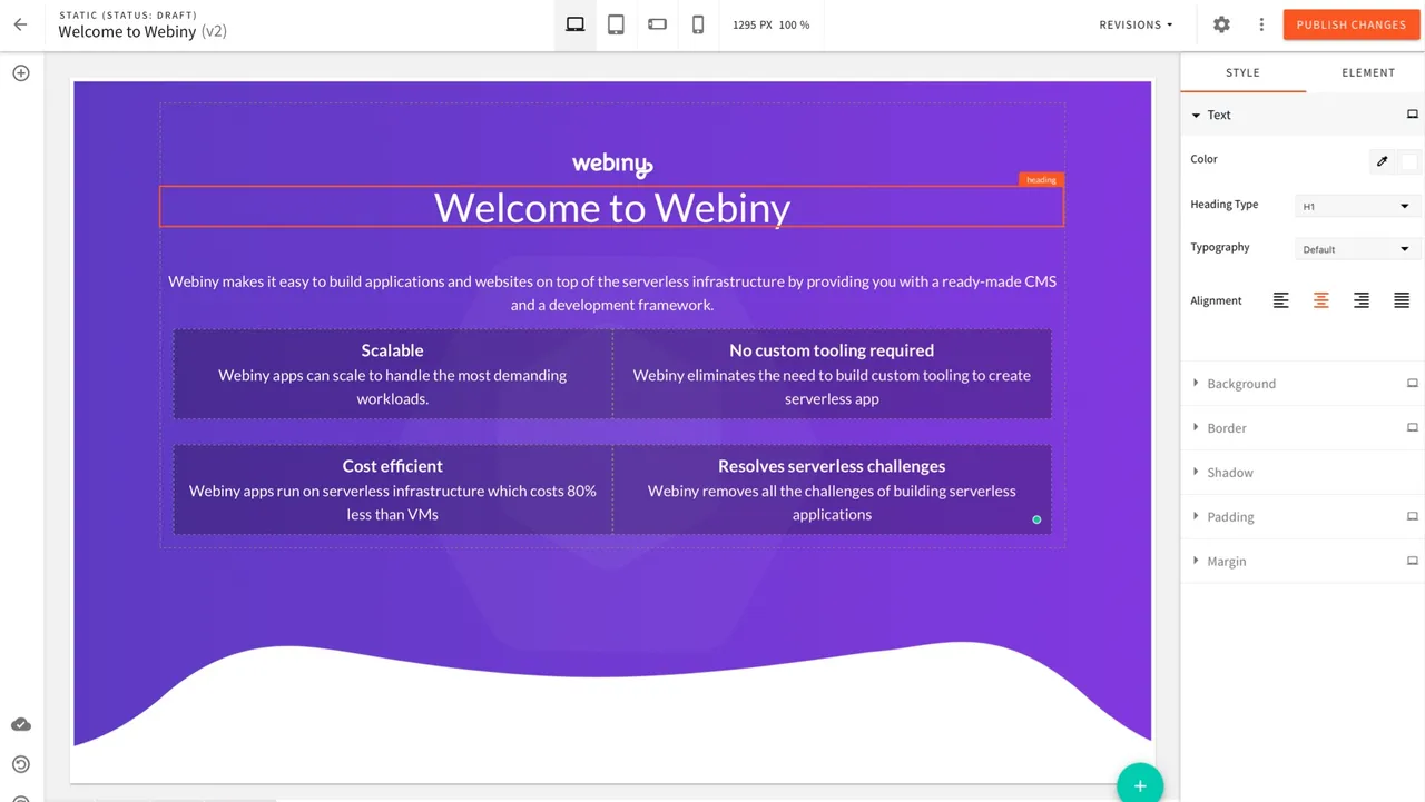 Webiny brand asset featured on webiny.com