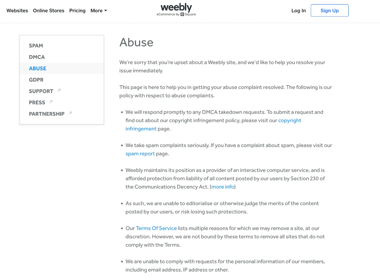 Weebly brand asset featured on redpoints.com