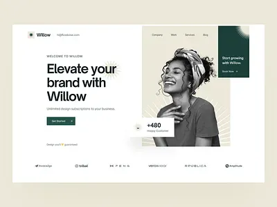 Willow brand asset featured on dribbble.com