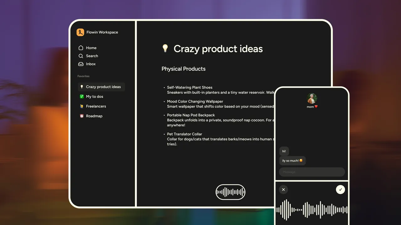 Wispr Flow brand asset featured on techcrunch.com