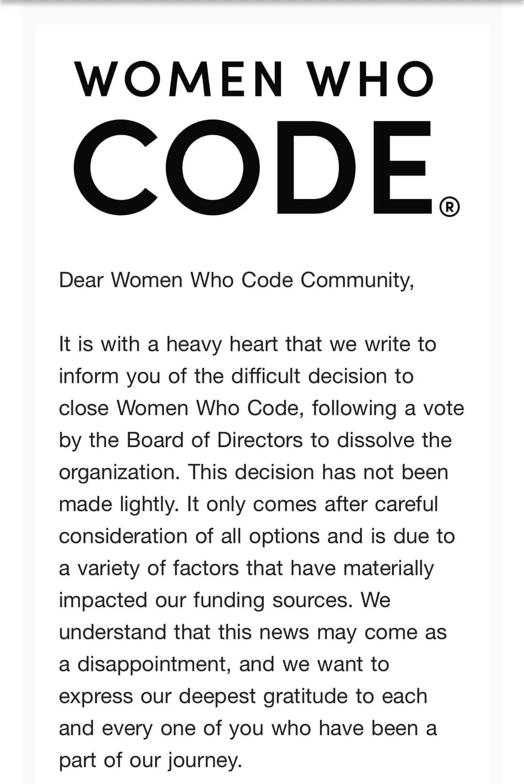 Women Who Code brand asset featured on reddit.com