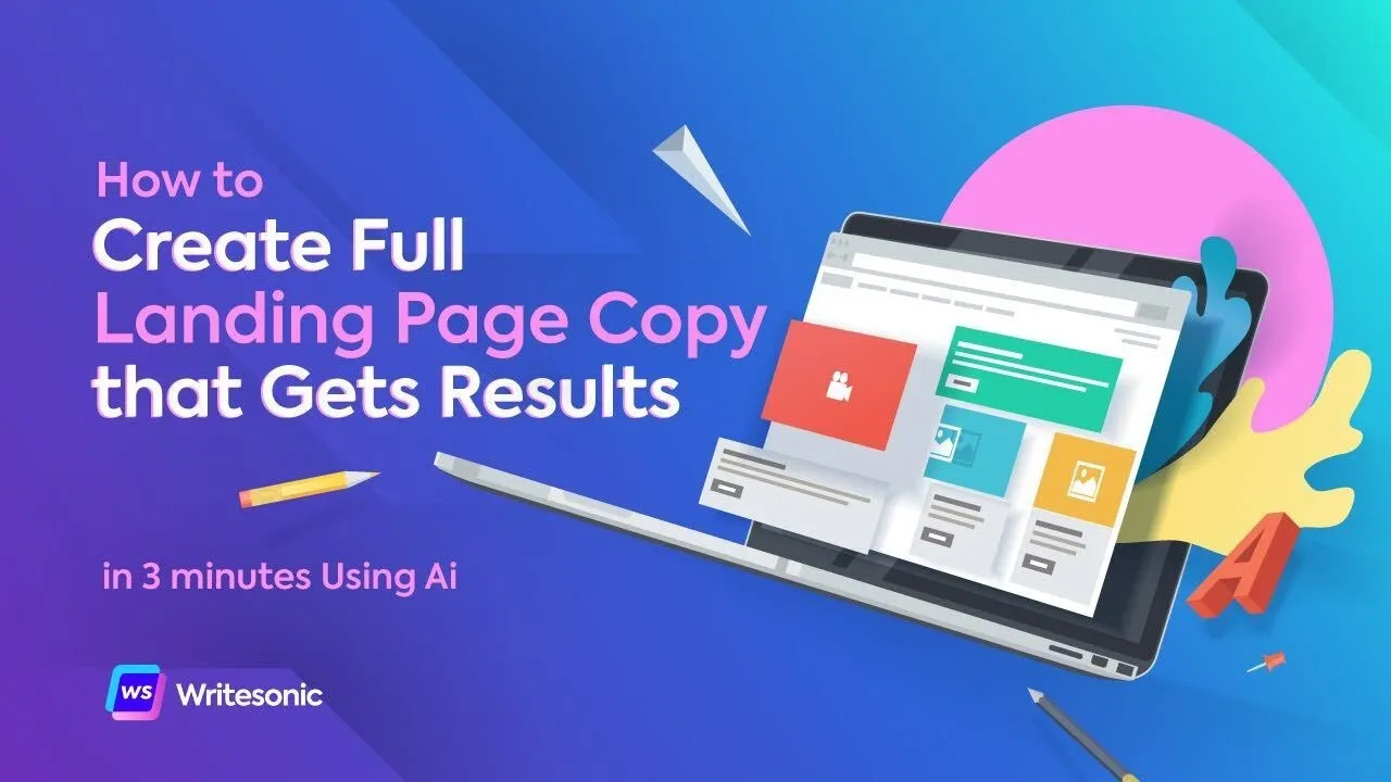 Writesonic brand asset featured on youtube.com