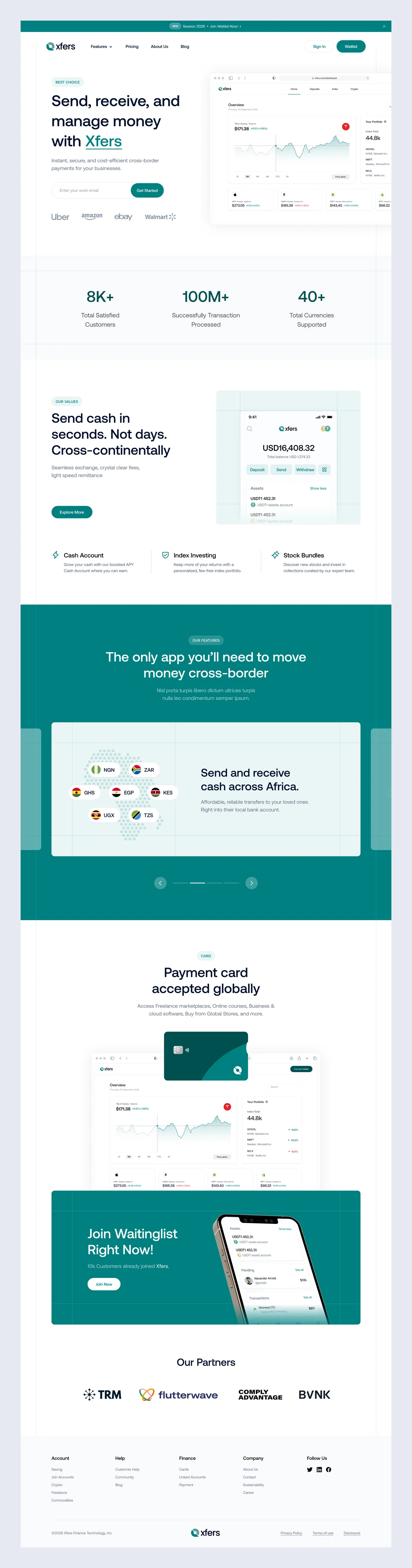 Xfers brand asset featured on dribbble.com