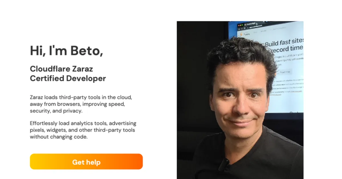 Zaraz brand asset featured on zaraz.dev