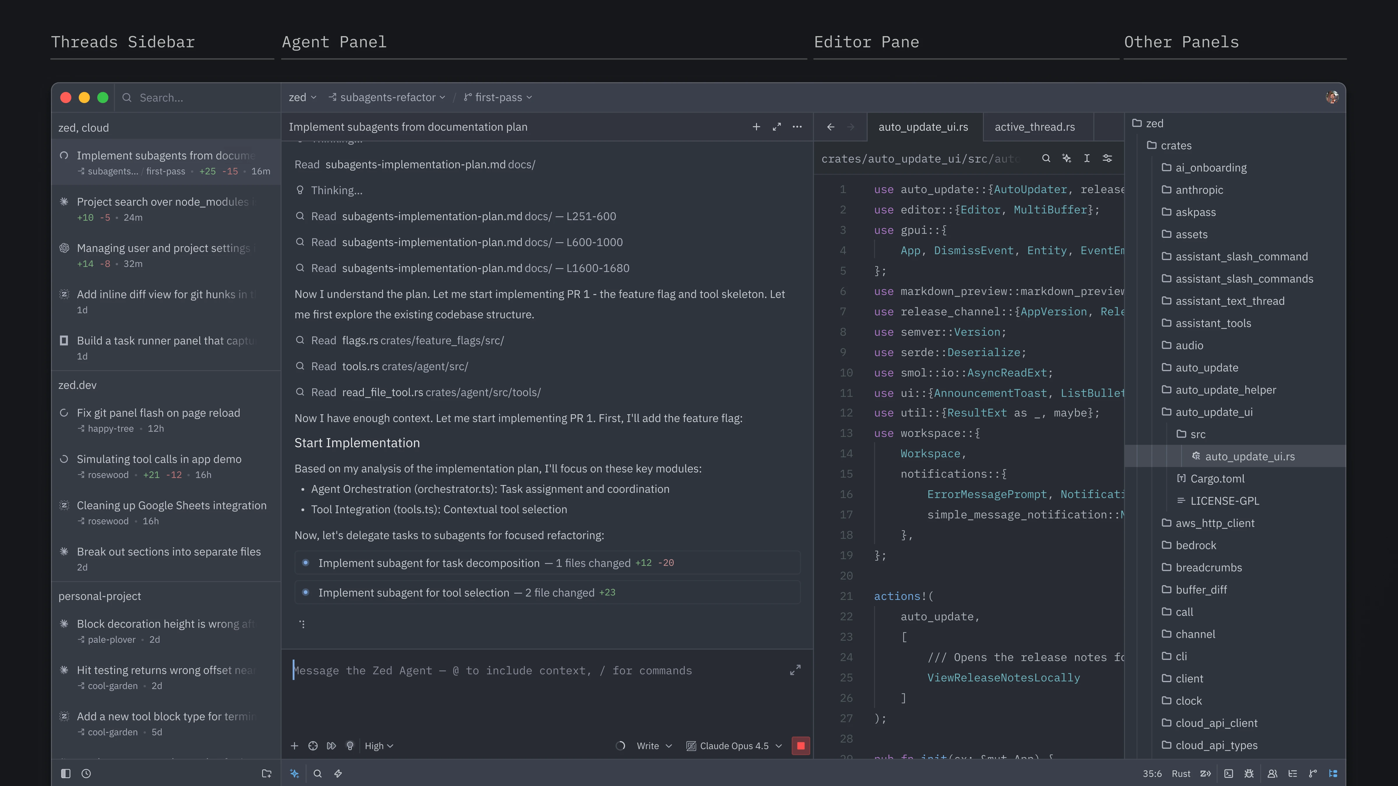 Zed brand asset featured on zed.dev