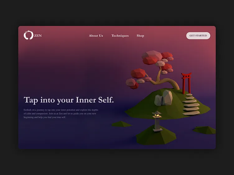 Zen brand asset featured on dribbble.com