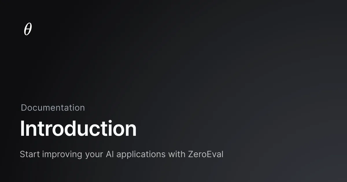 ZeroEval brand asset featured on docs.zeroeval.com