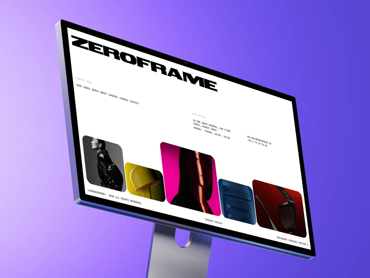 Zeroframe brand asset featured on framer.com