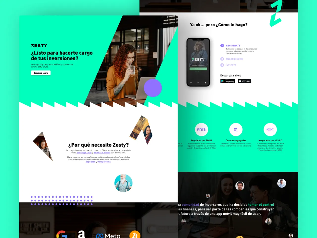 Zesty brand asset featured on dribbble.com